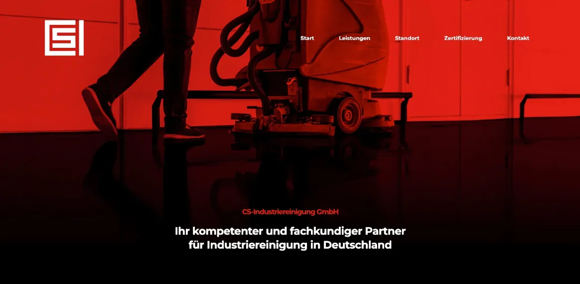 Webdesign, Branding & Fotografie für CS-Industriereinigung GmbH – Referenz der Ambitive Digitalagentur